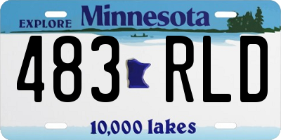 MN license plate 483RLD