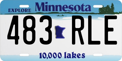 MN license plate 483RLE