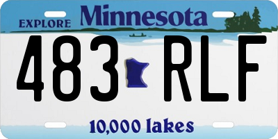 MN license plate 483RLF