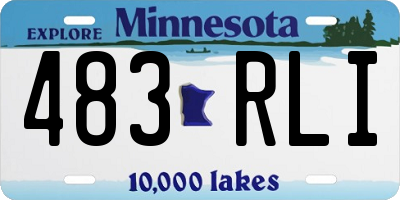 MN license plate 483RLI