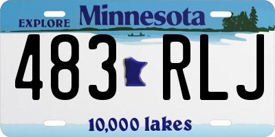 MN license plate 483RLJ