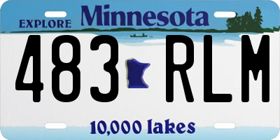 MN license plate 483RLM