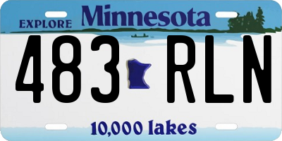 MN license plate 483RLN