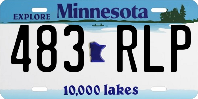 MN license plate 483RLP