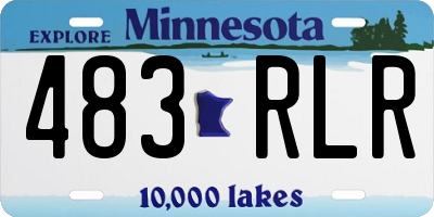 MN license plate 483RLR