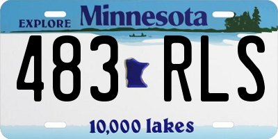 MN license plate 483RLS