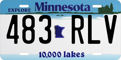 MN license plate 483RLV