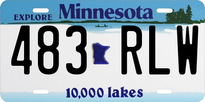 MN license plate 483RLW
