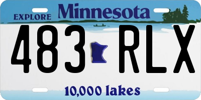 MN license plate 483RLX
