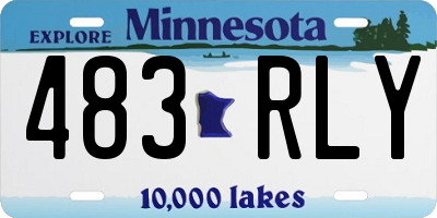 MN license plate 483RLY