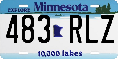 MN license plate 483RLZ