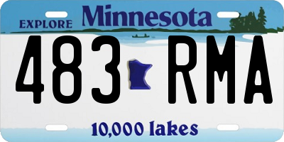 MN license plate 483RMA