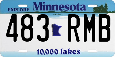 MN license plate 483RMB