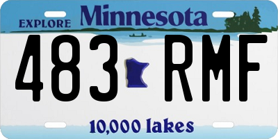 MN license plate 483RMF