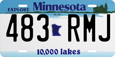 MN license plate 483RMJ