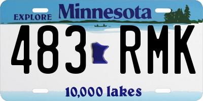 MN license plate 483RMK