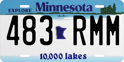 MN license plate 483RMM