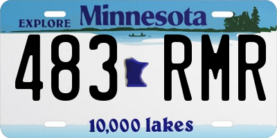 MN license plate 483RMR