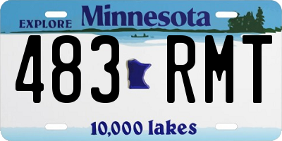 MN license plate 483RMT