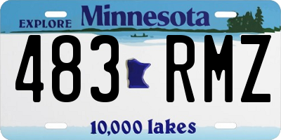 MN license plate 483RMZ
