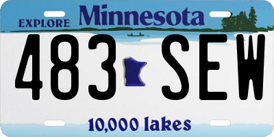 MN license plate 483SEW