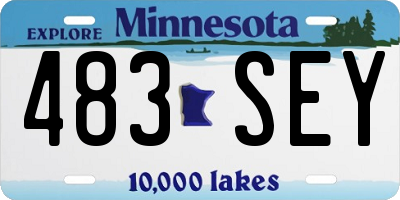 MN license plate 483SEY
