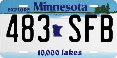 MN license plate 483SFB