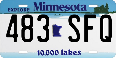 MN license plate 483SFQ