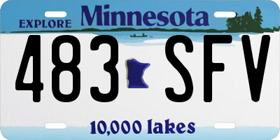 MN license plate 483SFV