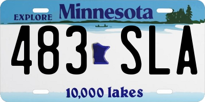 MN license plate 483SLA