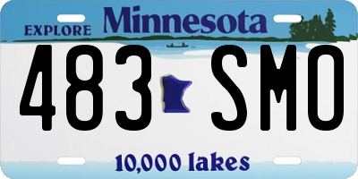 MN license plate 483SMO