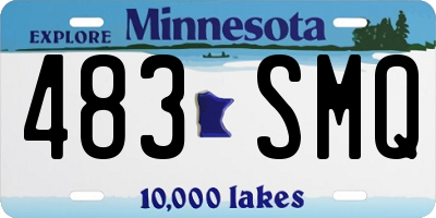 MN license plate 483SMQ