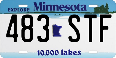MN license plate 483STF