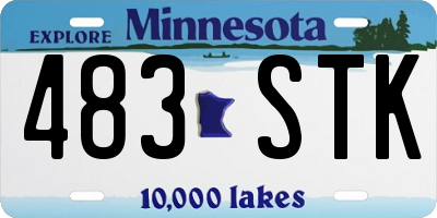 MN license plate 483STK