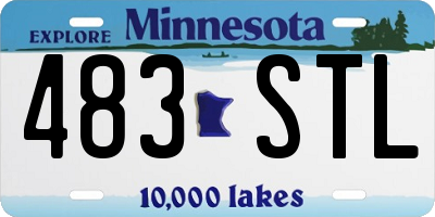 MN license plate 483STL