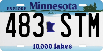 MN license plate 483STM