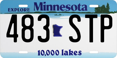 MN license plate 483STP