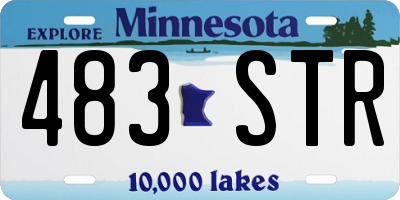 MN license plate 483STR