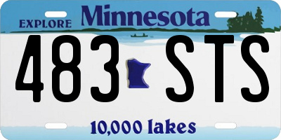 MN license plate 483STS