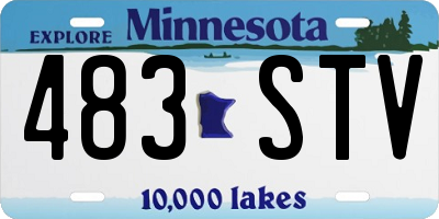MN license plate 483STV