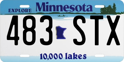MN license plate 483STX