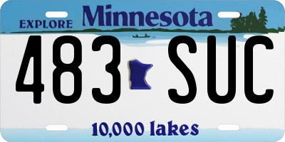 MN license plate 483SUC