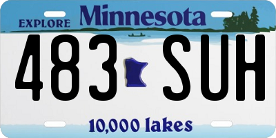 MN license plate 483SUH