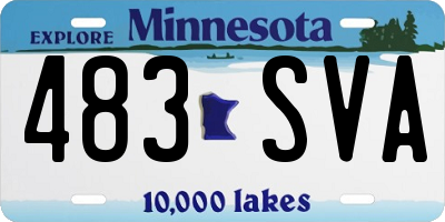 MN license plate 483SVA