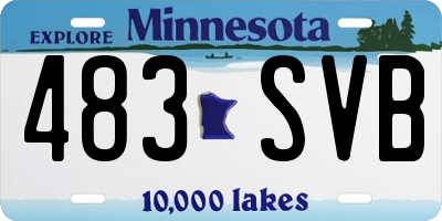 MN license plate 483SVB