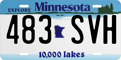 MN license plate 483SVH