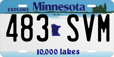 MN license plate 483SVM