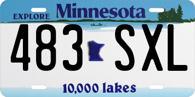MN license plate 483SXL