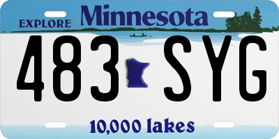 MN license plate 483SYG