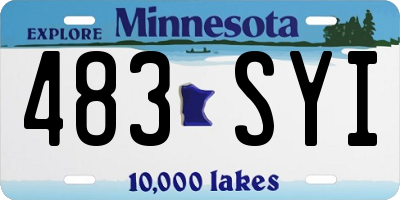 MN license plate 483SYI